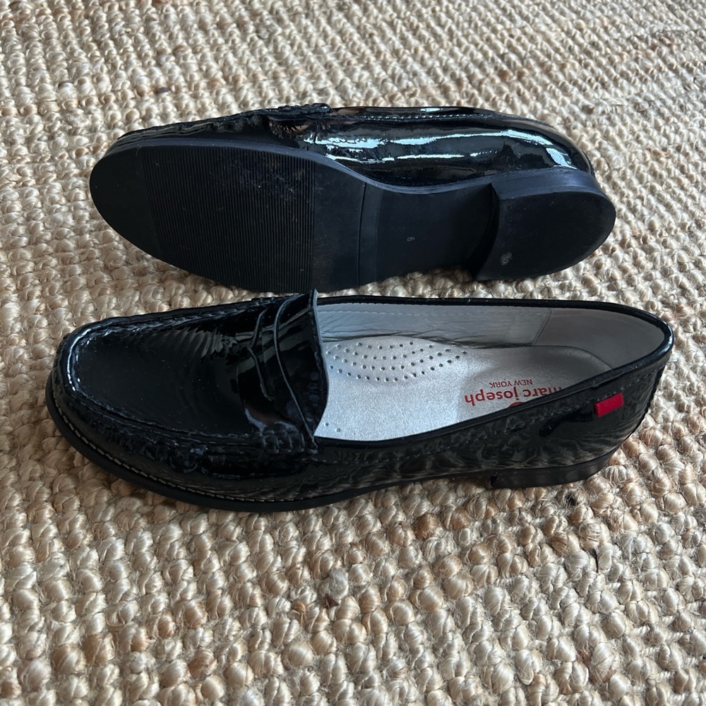 Marc Joseph Glossy Black Loafers - Picture 2 of 4